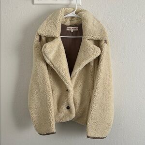 Free People Cream Sherpa Jacket